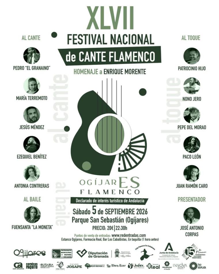 🎶 Mañana, Ogíjares volverá a convertirse en punto de encuentro para los amantes del flamenco.  
  
La XLVII edición del Festival Nacional de Cante...